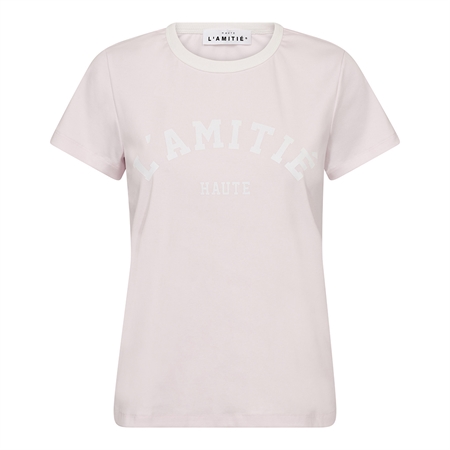 Haute L'Amitié Neckline Logo Tee Iced Rose